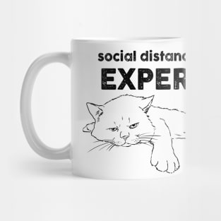 Funny Social Distancing Cat, Quarantine Cat, Antisocial Mug